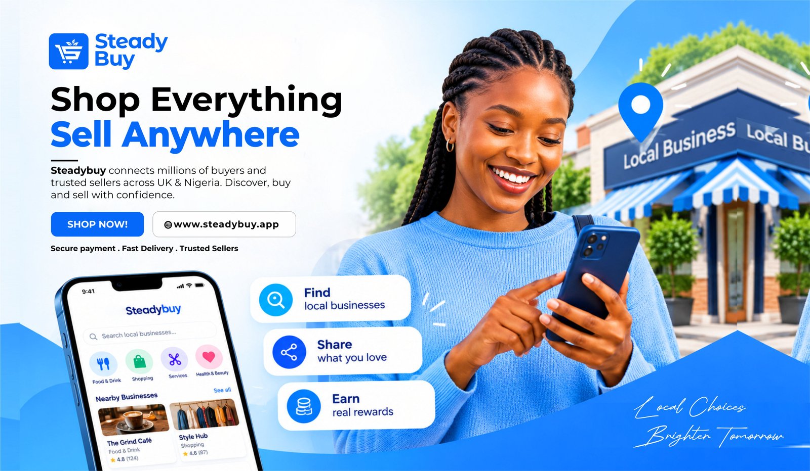 Steady Buy shopping marketplace preview